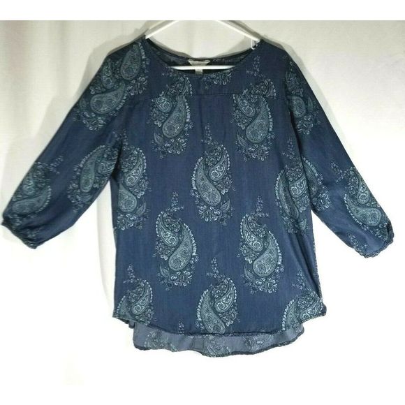 Est, 1946 Denim Style Paisley Patterned Tunic - Picture 2 of 6